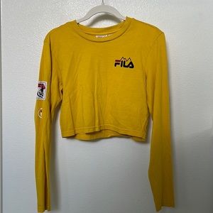FILA long sleeve crop top (yellow)